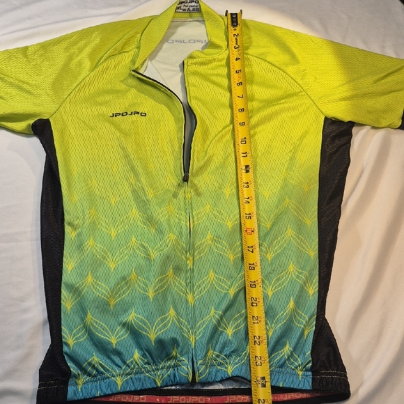 Jpojpo Women's Yellow/Green Cycling Jersey. XL - Picture 3 of 10